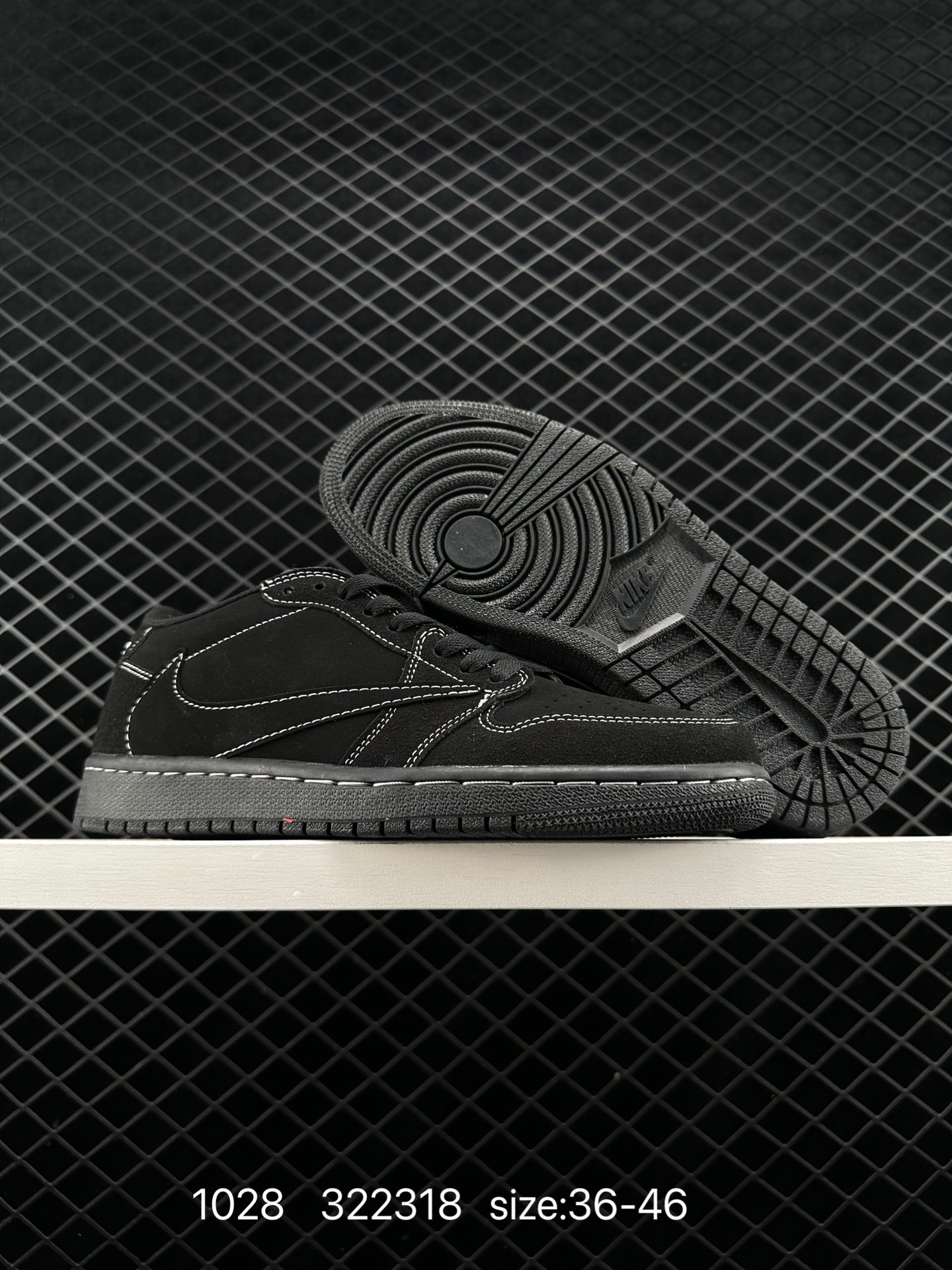 fragment design x Travis Scott x Nike Air Jordan 1 Low OG SP”Black/Green Toe“